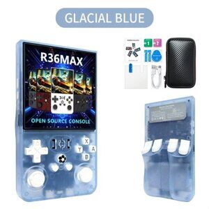 Handheld Open Source Gaming Console R36 MAX - GLACIAL BLUE